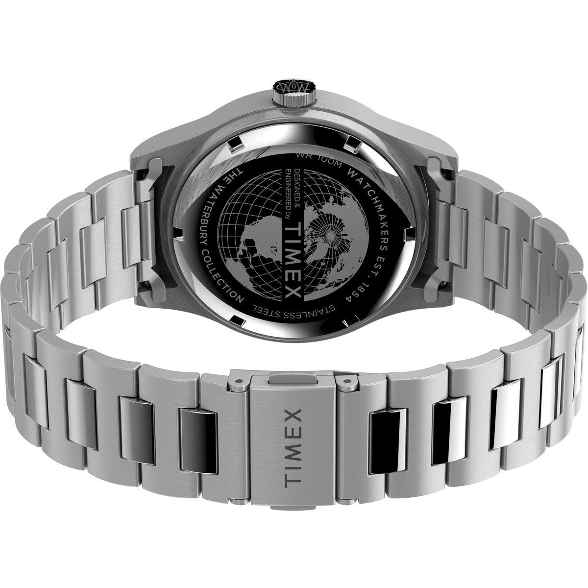 Waterbury Traditional Day/Date 39mm Stainless Steel Bracelet Watch